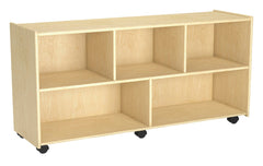 STORAGE 5 COMPARTMENT W/LOCKING CASTERS 24H