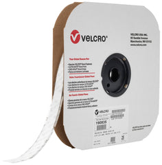 TAPE ROLL VELCRO STICKY BACK 75 FT X 3/4 IN HOOK SIDE ONLY WHITE