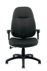 GLOBAL HIGH-BACK TILTER CHAIR - PNEUMATIC SEAT - HEIGHT ADJUSTMENT - HEIGHT ADJUSTABLE ARMRESTS - SINGLE POSITION TILT LOCK WITH TILT TENSION - 26-1/2 W X 25-1/2 D X 42-1/2 H IN - BLACK
