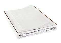 POLY ZIP BAGS 13X16.75 IN CLEAR PK OF 50 CLI47014