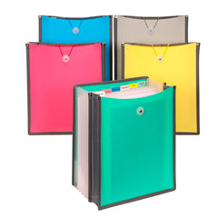 EXPANDING BACKPACK FILE 7 POCKET OPEN TOP ASST COLOR