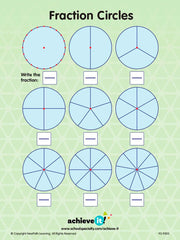 GRAPHIC ORGANIZERS FRACTION CIRCLES AND EQUIVALENTS SET OF 10