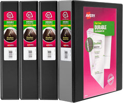BINDER AVERY DURABLE VIEW 1.5 IN BLACK PACK OF 4