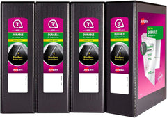 BINDER AVERY DURABLE VIEW 3 IN BLACK PACK OF 4