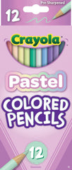 PENCILS COLORED CRAYOLA ASST PASTEL SET OF 12