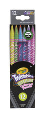 PENCILS COLORED CRAYOLA TWISTABLE BOLD AND BRIGHT ASST COLORS SET OF 12