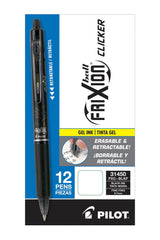 PEN FRIXION CLICKER RT 0.7MM BLACK PACK OF 12