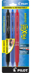 PEN FRIXION CLICKER RT 0.7MM BLACK/BLUE/RED SET OF 3