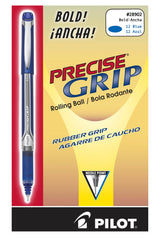 PEN PRECISE GRIP STICK ROLLERBALL 1.0MM BLUE PACK OF 12