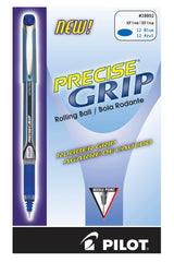 PEN PRECISE GRIP STICK ROLLERBALL 0.5MM BLUE PACK OF 12