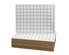 DRY ERASE GRAPH BOARD 1 IN SQ TWO SIDED 9 X 12 PK OF 24
