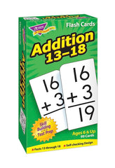 FLASH CARDS 13-18 ADDITION 3X6 IN 99 CARDS