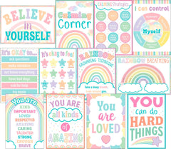 POSTERS CALMING STRATEGIES PASTEL POP PACK OF 12