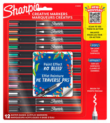 MARKERS SHARPIE CREATIVE BRUSH ASST COLORS SET OF 12