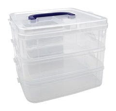STORAGE CONTAINERS STACKABLE CLEAR EACH