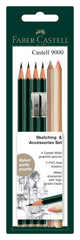 PENCILS DRAWING FABER CASTELL 9000 ASST HARDNESS SET OF 7