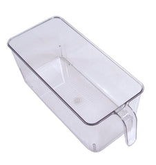 BIN SMALL WITH HANDLE CLEAR 4.5IN X 12IN X 5 IN EACH
