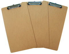 CLIPBOARD MASONITE 9X15.5 IN LEGAL - LOW PROFILE CLIP - SCHOOL SMART - PK OF 3