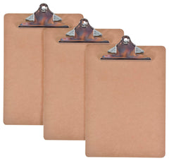 CLIPBOARD MASONITE 9X12.5 IN LETTER - SCHOOL SMART - PACK OF 3
