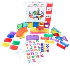 MAGNETIC TILES RACING TRACK SET OF 80