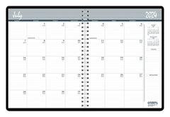 CALENDAR SPIRAL 24 MONTH 8.5X11 IN BLACK JULY24-JUNE25