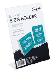 FRAME SIGN HOLDER SLANTED L-SHAPE 8.5X11