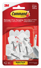 HOOK COMMAND SMALL WIRE WHITE PACK OF 9