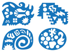 STENCILS UNRULY RULERS ROYLCO SET OF 4