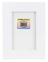 BOARD FRAME 4-3/4 X 6-3/4IN WHITE 12 PC