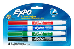 MARKER EXPO DRY ERASE LOW ODOR FINE SET OF 4