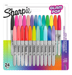 MARKER SHARPIE FINE GLAM POP SET OF 24