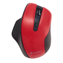 MOUSE WIRELESS SILENT ERGO RED VERBATIM VER70243
