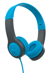 JLAB - JBUDDIES FOLDING WIRED KIDS HEADPHONES - GRAY/BLUE