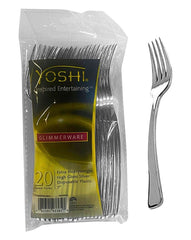 FORKS PLASTIC 20 CT SILVER