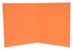 FOLDER 2-POCKET ORANGE PACK OF 25 - SCHOOL SMART