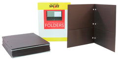 FOLDER 2-POCKET 3HP BLACK PACK OF 25 - SCHOOL SMART