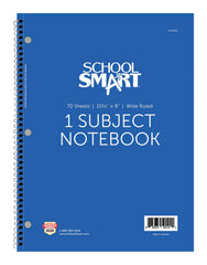 NOTEBOOK SPIRAL WR 10.5 X 8 70 SHEETS PERFORATED BLUE - EACH