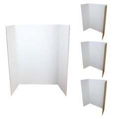 PRESENTATION BOARD TRI FOLD FLPSD 48X36 IN WHT PK OF 4