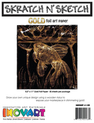 PAPER SKRATCH 8.5 X 11 GLD W 50 SHEETS