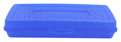 PENCIL BOX STRETCH - SCHOOL SMART BLUE EACH