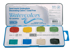UNDERGLAZE 8 COLORS SEMI-MOIST SET E