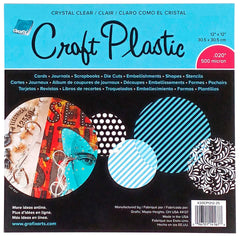 PLASTIC CRAFT 12X12 INCH .020 THICK CLEAR PK OF 25