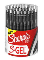 PEN SHARPIE S-GEL RT MEDIUM POINT 0.7MM BLACK PACK OF 36