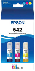 INK BOTTLE - EPSON T542 ECOTANK REFILL - 3 BOTTLE COMBO - CYAN/MAGENTA/YELLOW