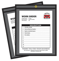 DRY ERASE POCKET REUSABLE 8.5X11 BLACK PACK OF 25