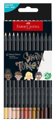 PENCILS COLORED FABER BLACK EDITION SKIN TONES SET OF 12