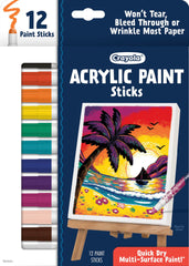 ACRYLIC PAINT DOODLE STICKS SET OF 12