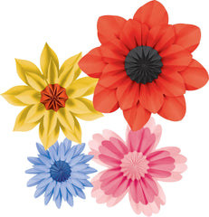 PAPER FLWRS WILDFLWR ASST PACK OF 4