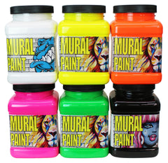 MURAL PAINT NEON PINTS SET OF 6