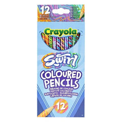PENCILS COLORED CRAYOLA ASST SWIRL SET OF 12